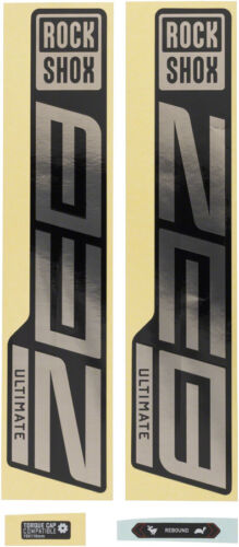 RockShox Fork Decal Kit - ZEB Ultimate 27/29" Gloss Polar Foil/High gloss Black